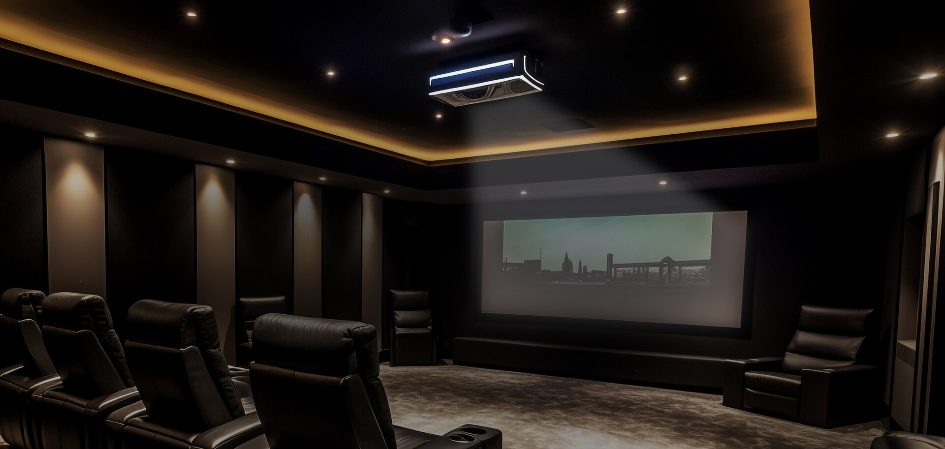 4K projection screen setup