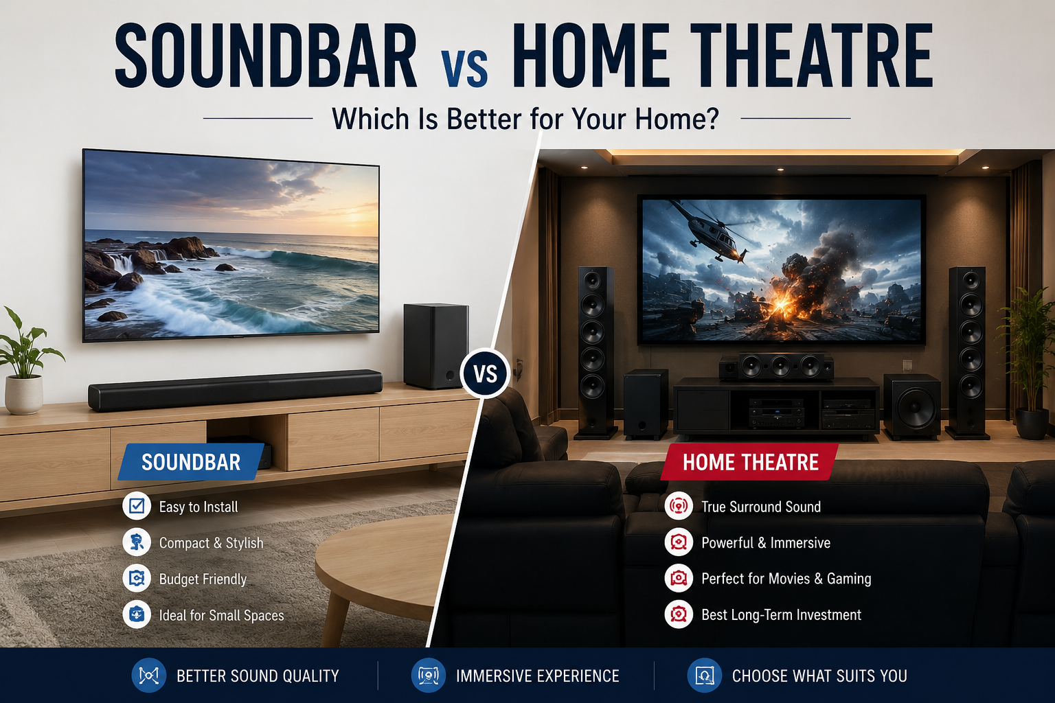 Soundbar vs Home Theatre: Which Is Better for Your Home?