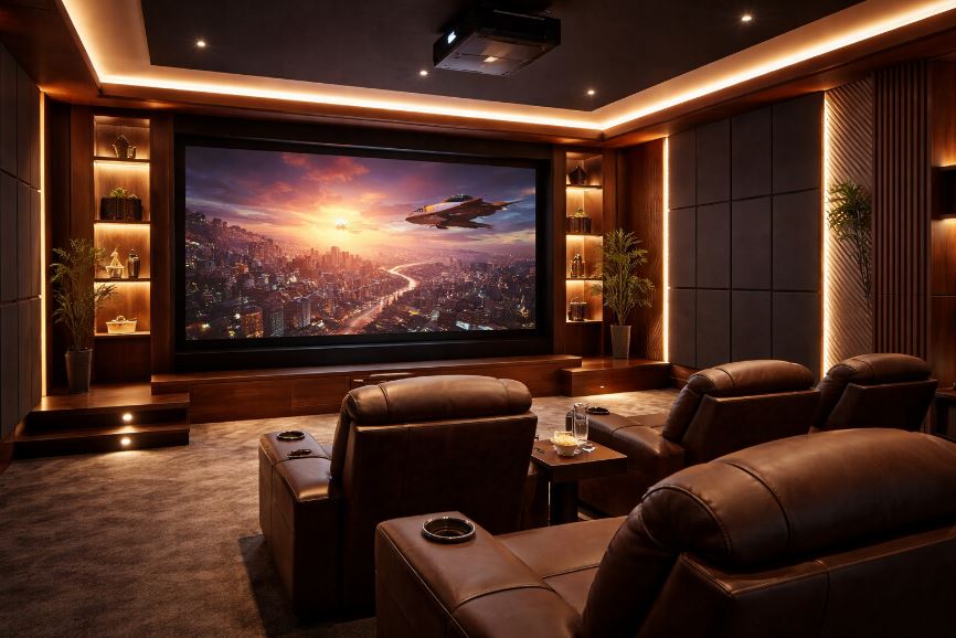 Home Theatre Installation in Kerala | Luxury Home Cinema Setup by Nanotheatre